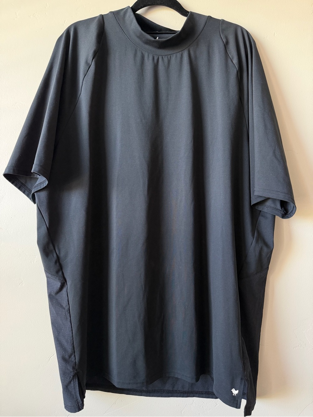 Men's Bad Birdie Black Mock Neck Short-Sleeve Size XXL